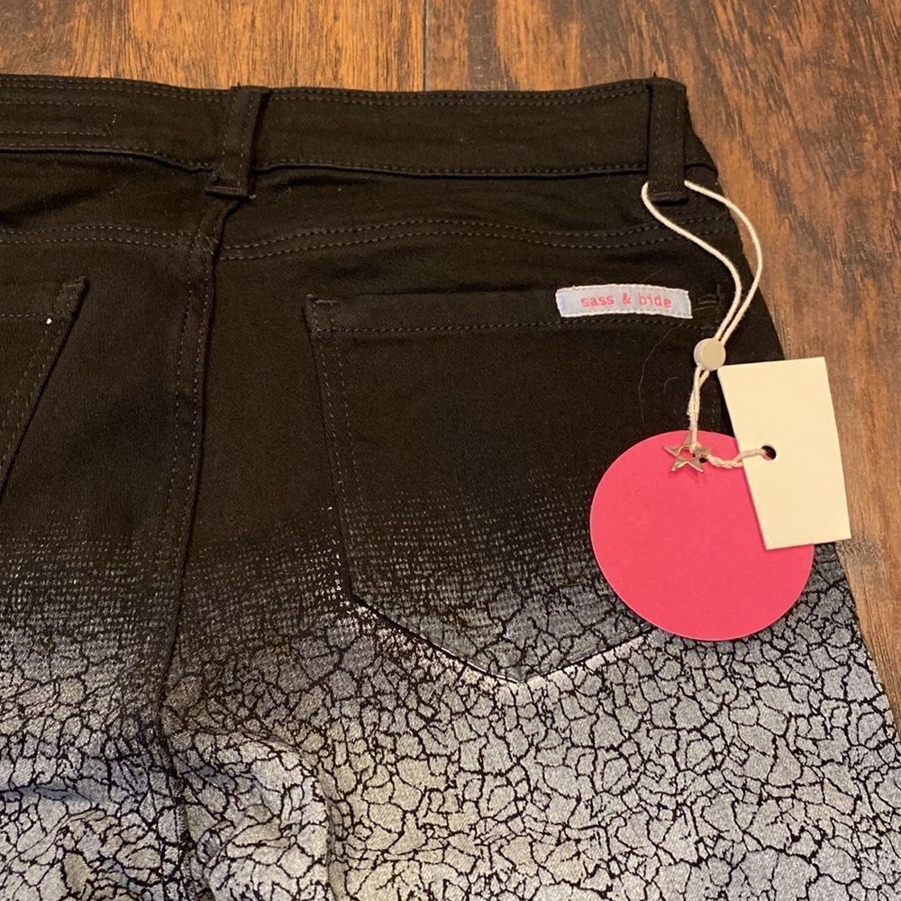 Sass & Bide Rocker Skinny Jeans Black NWT Size 25 - Picture 6 of 9